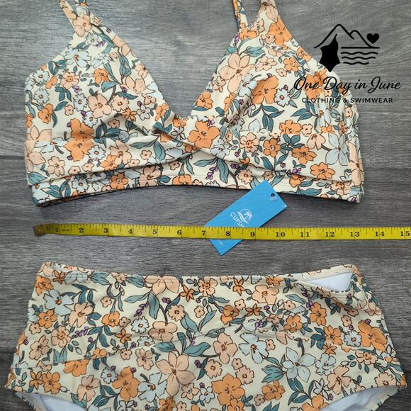 Cupshe Cross Front High Cut Bikini Swimsuit Size M - Picture 5 of 6